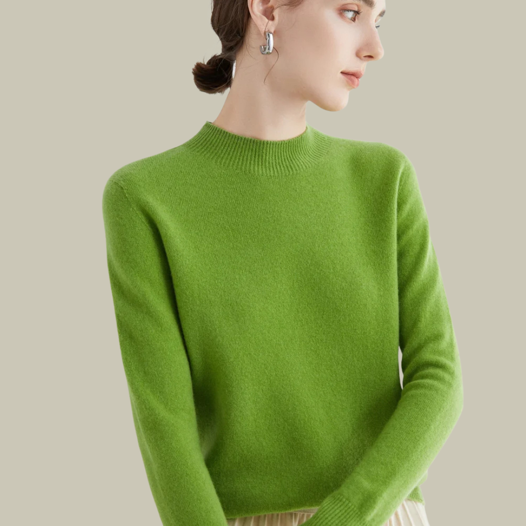 Paige | Women’s Classic Wool Blend Mock Neck Sweater