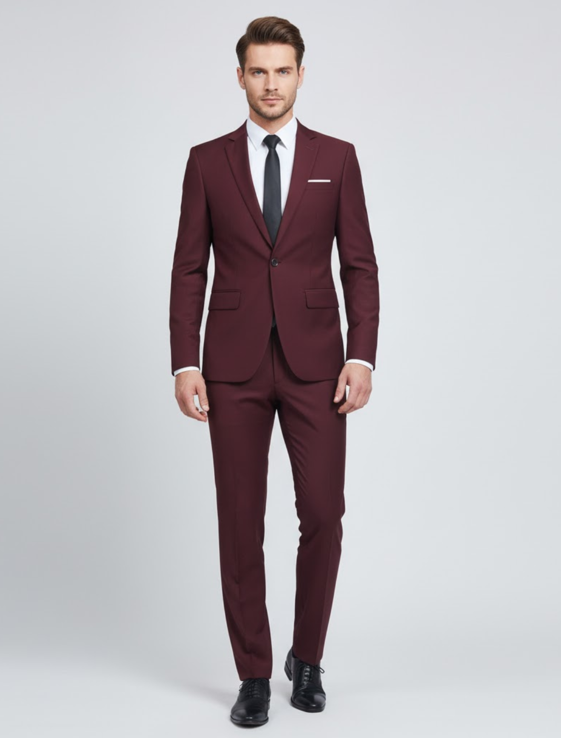 Tristan | Slim Fit Suit - Navy Wool