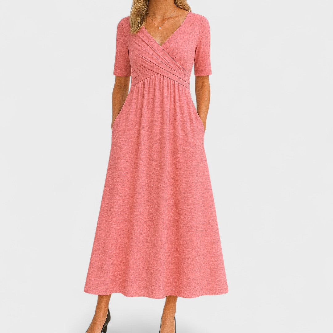 Ida | Midi Dress - Silk Blend - Navy