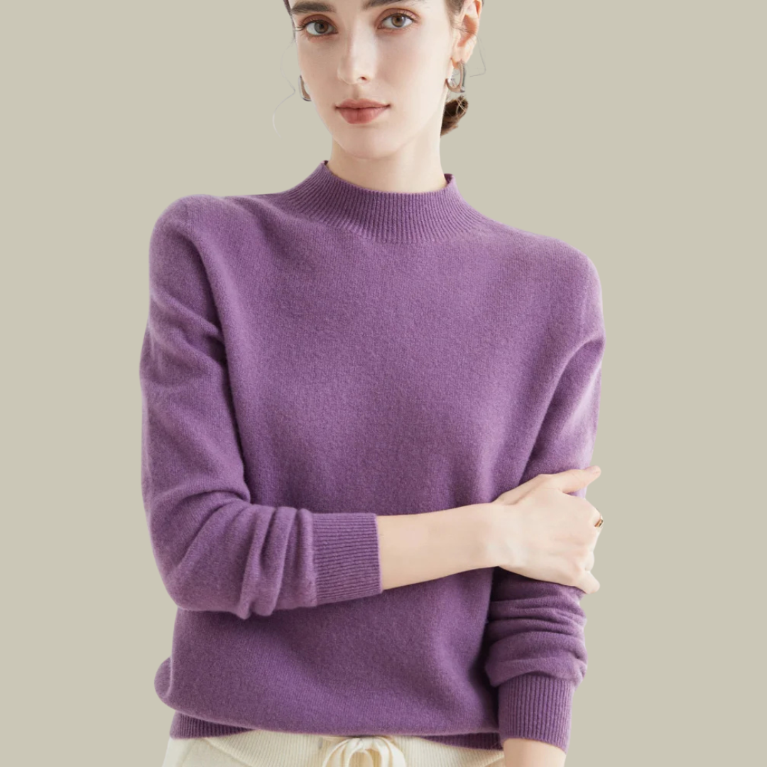 Paige | Women’s Classic Wool Blend Mock Neck Sweater
