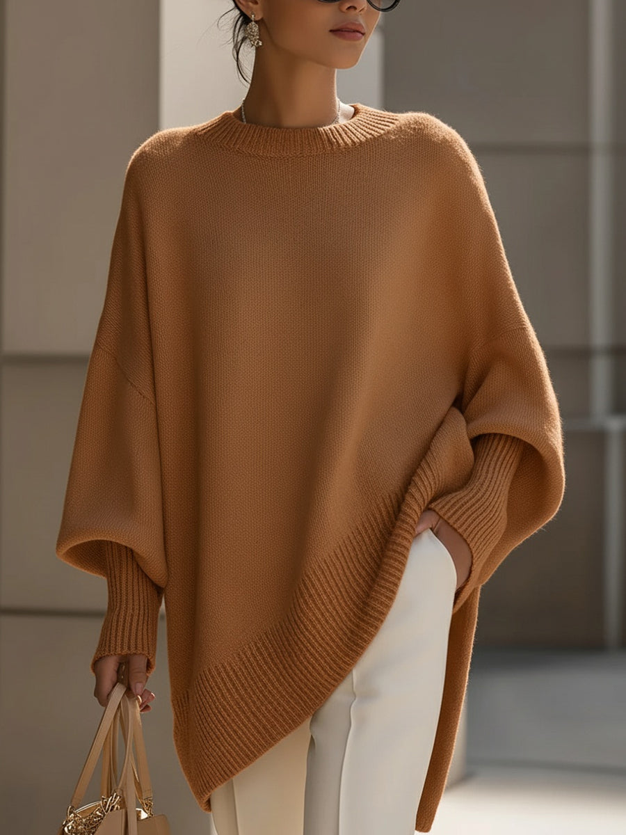 Mandy | Oversized Poncho - Elegant Knit