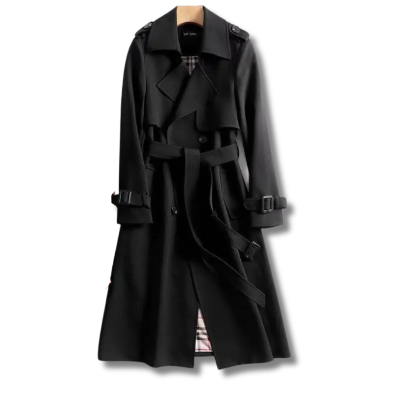 Amira | Classic Trench Coat with Belt - Winter - Beige