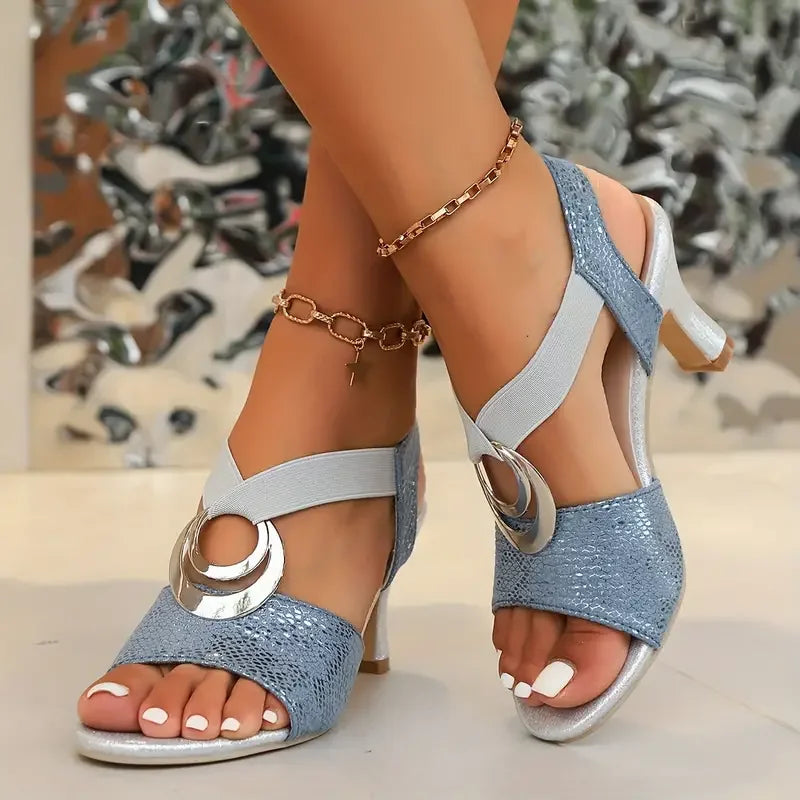 Alice | Ankle Strap Sandals - Summer - Beige Leather