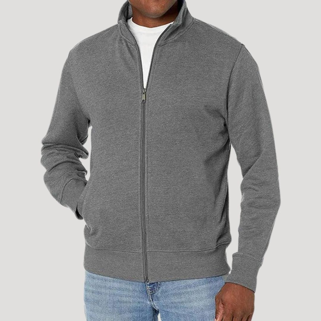 Brian | Casual Spring Zip Jacket - Green Cotton