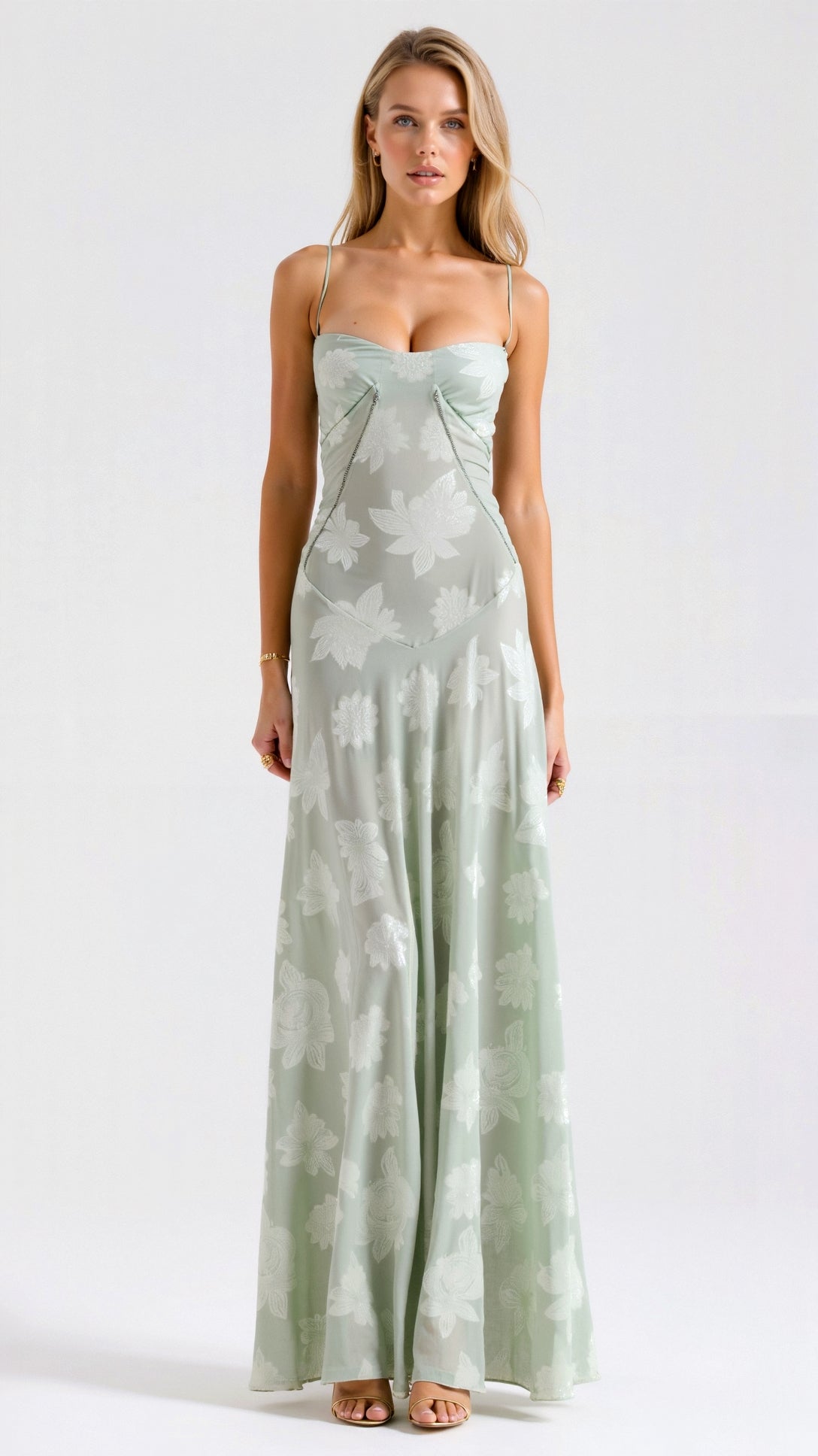 Claire | Slip Maxi Dress - Floral Print Cotton