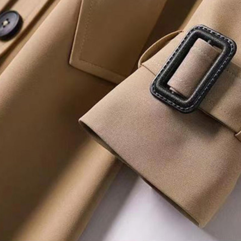Amira | Classic Trench Coat with Belt - Winter - Beige