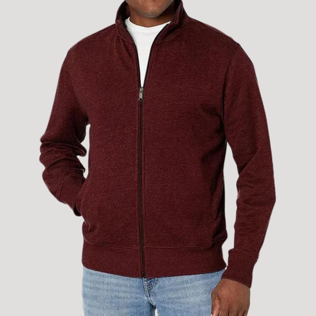 Brian | Casual Spring Zip Jacket - Green Cotton