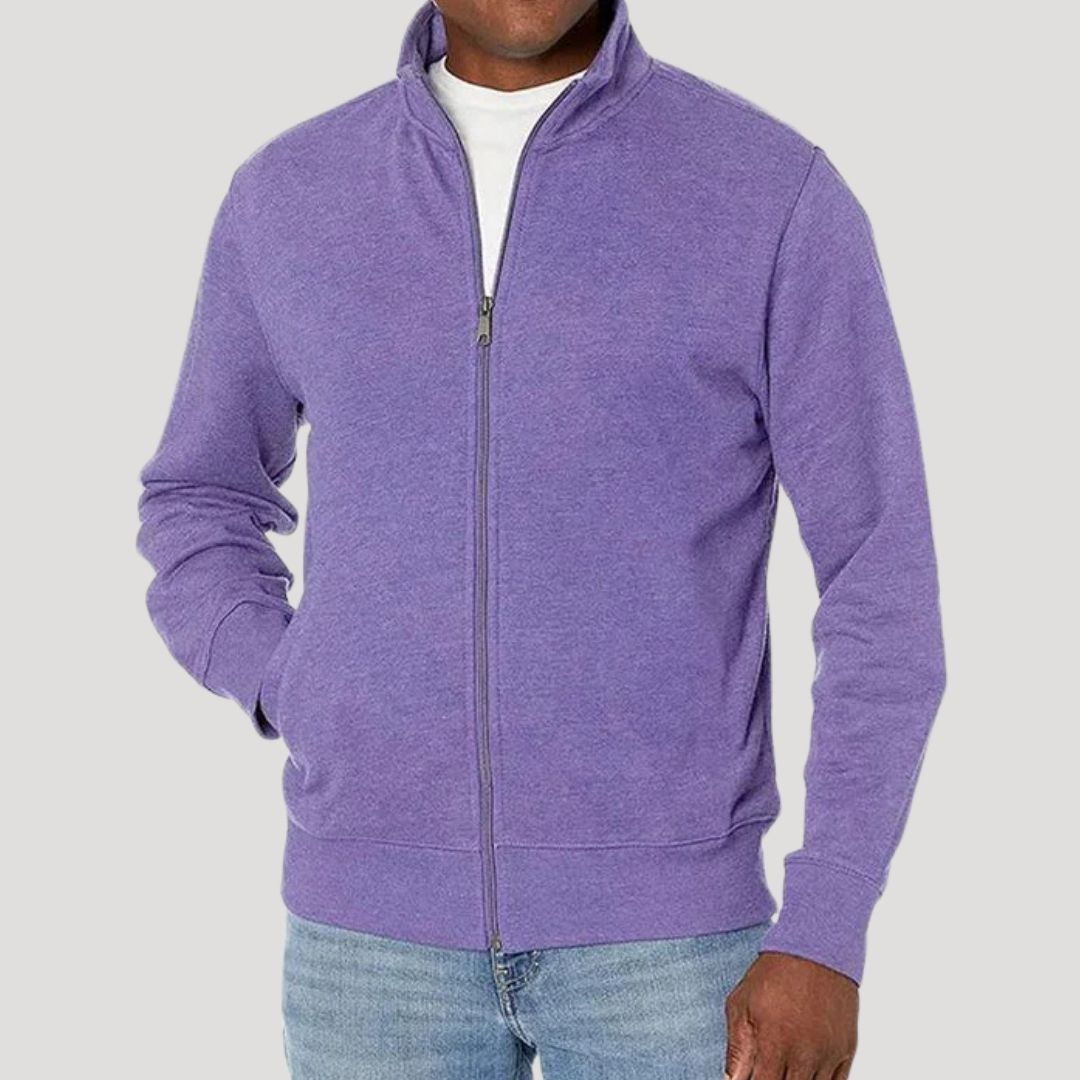 Brian | Casual Spring Zip Jacket - Green Cotton