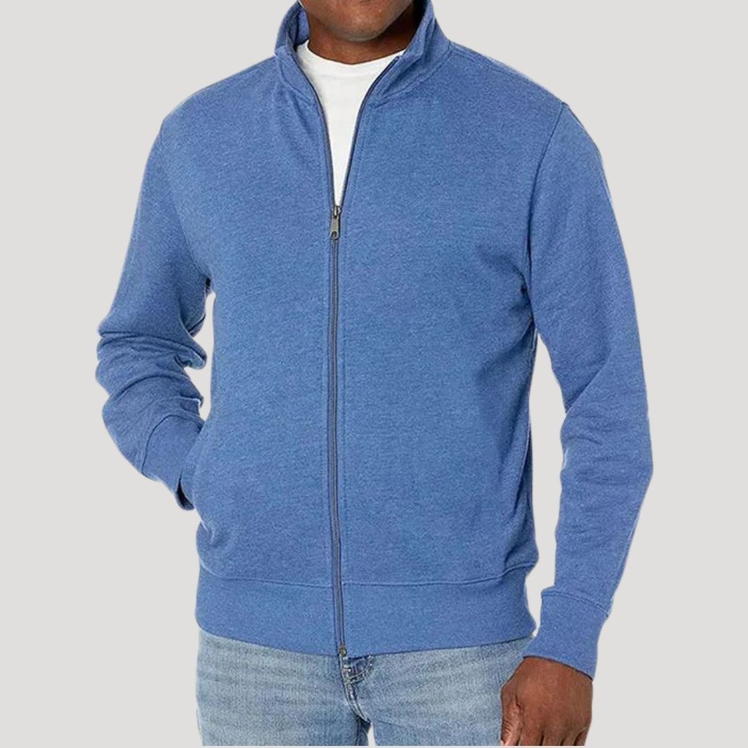 Brian | Casual Spring Zip Jacket - Green Cotton