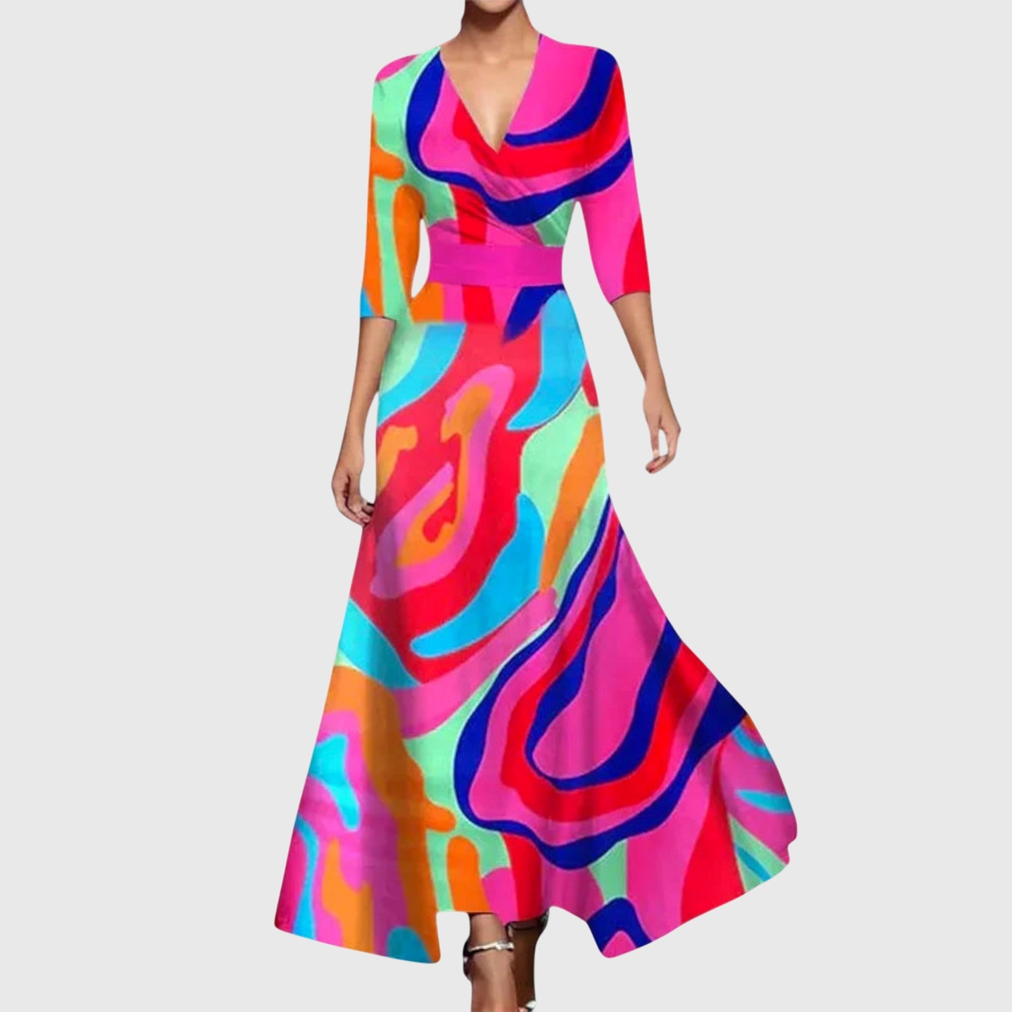 Leila | Elegant Dress - Black Silk