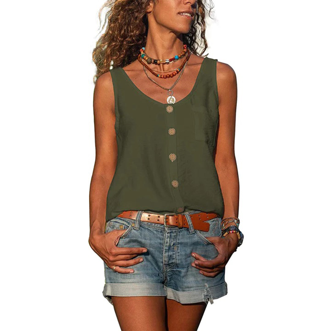 Gisela | Casual Sleeveless Top - Loose Fit