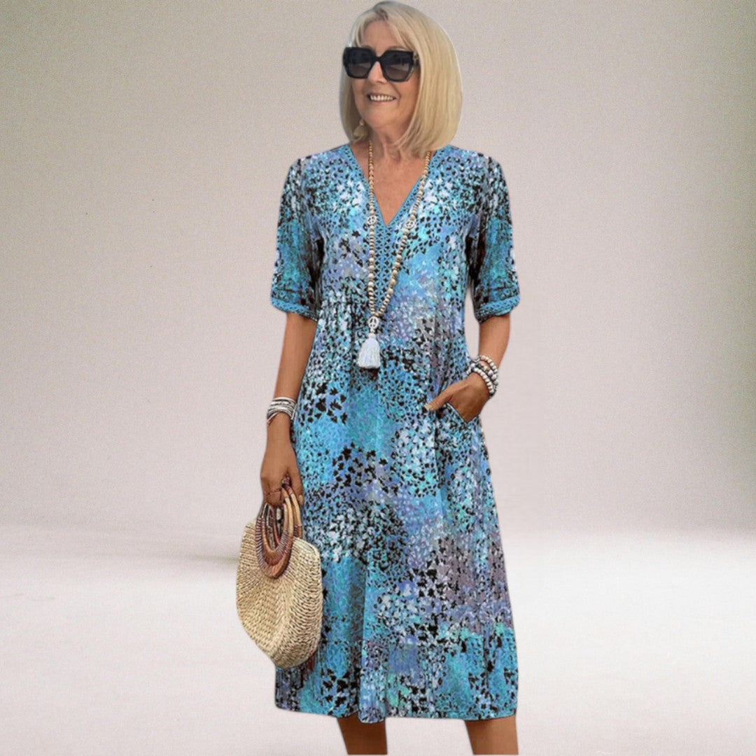Faith | Midi Dress Floral Print Cotton Blend