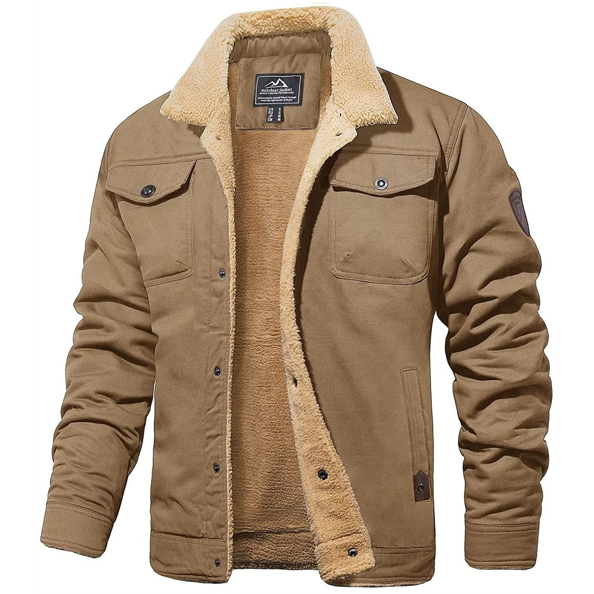 Oliver | Men's Sherpa-Lined Winter Jacket - Warm Black