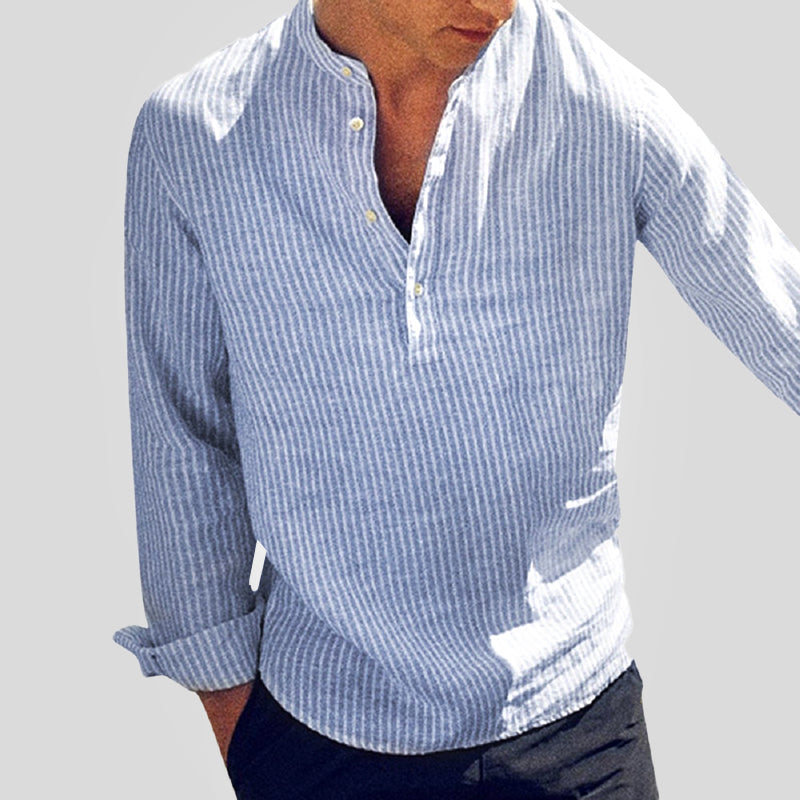 Joachim | Relaxed Linen Shirt - Light Blue