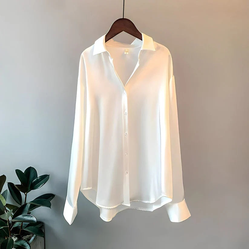 Sienna | Silk Blouse - Cream