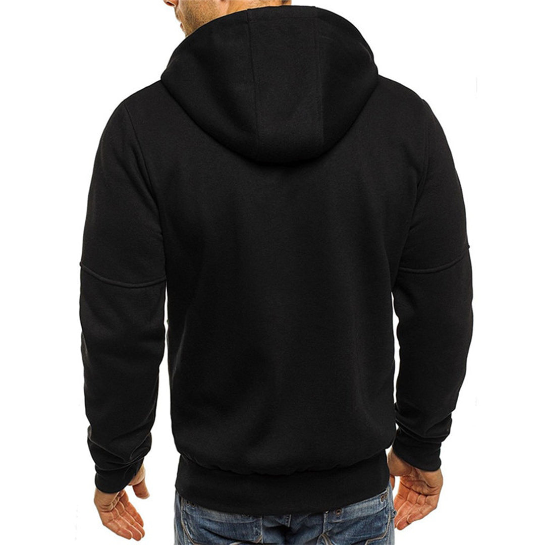 Karl | Casual Men's Zip Hoodie - Grey Cotton