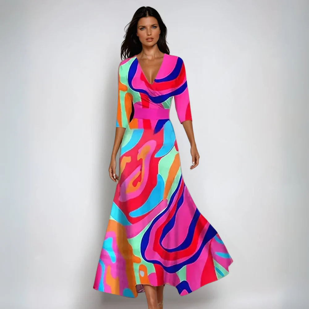 Hailey | Women’s Flowing Floral Wrap Maxi Dress