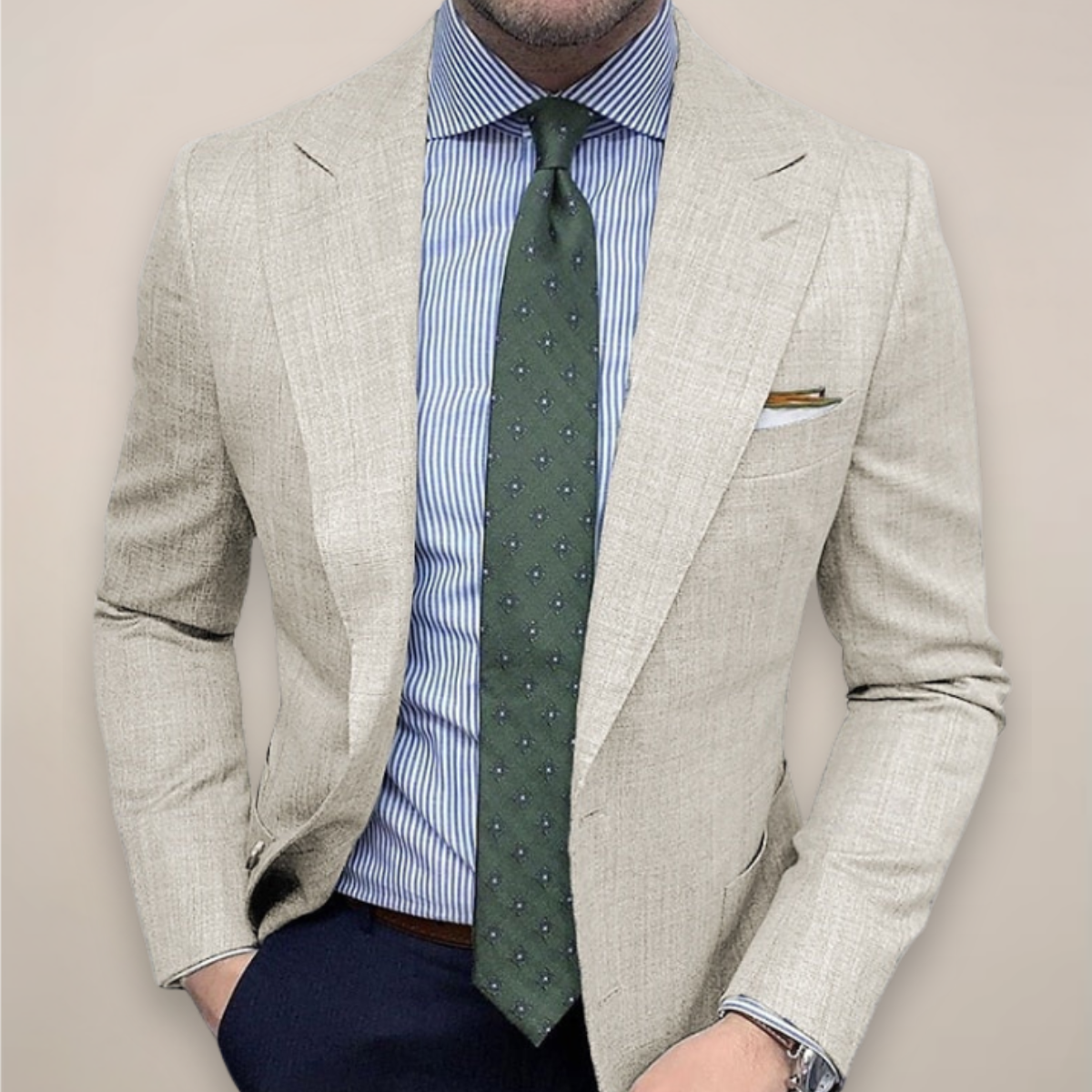 Harold | Tailored Blazer Jacket - Textured Spring Fabric