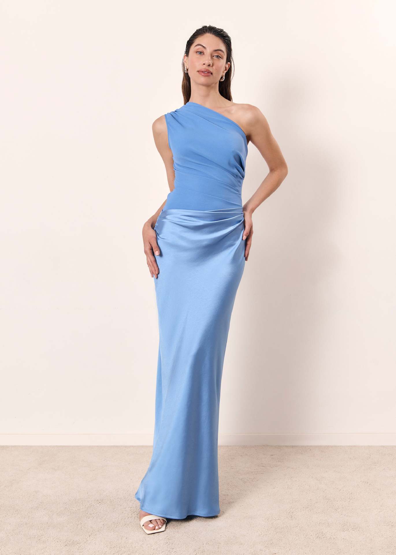 Nikkie | Maxi Dress - Elegant Silk Blend in Navy