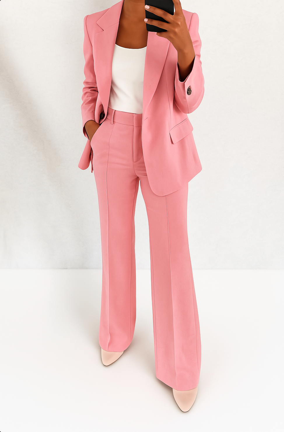 Brenda | Women's Suit Set - Tailored Fit - Navy Blue Wool Blend