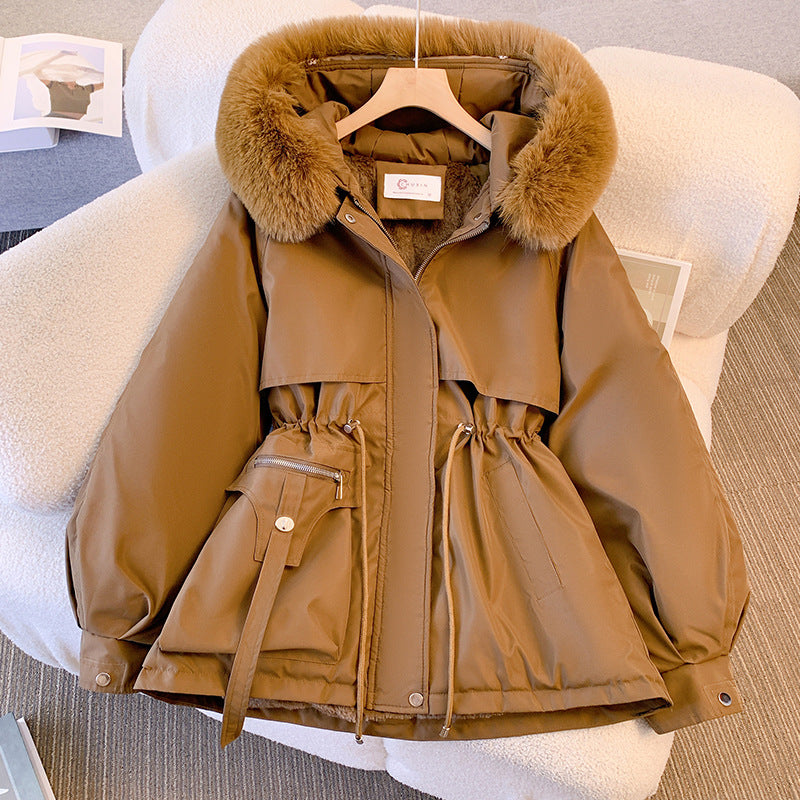 Claudia | Women's Winter Jacket with Hood and Faux Fur