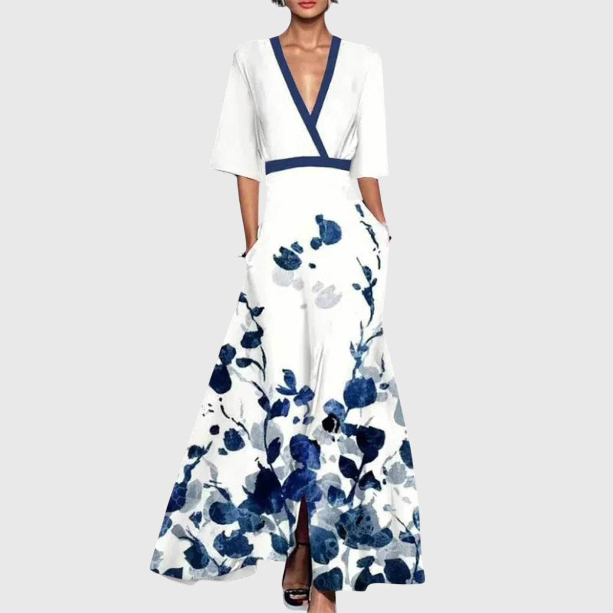 Leila | Elegant Dress - Black Silk
