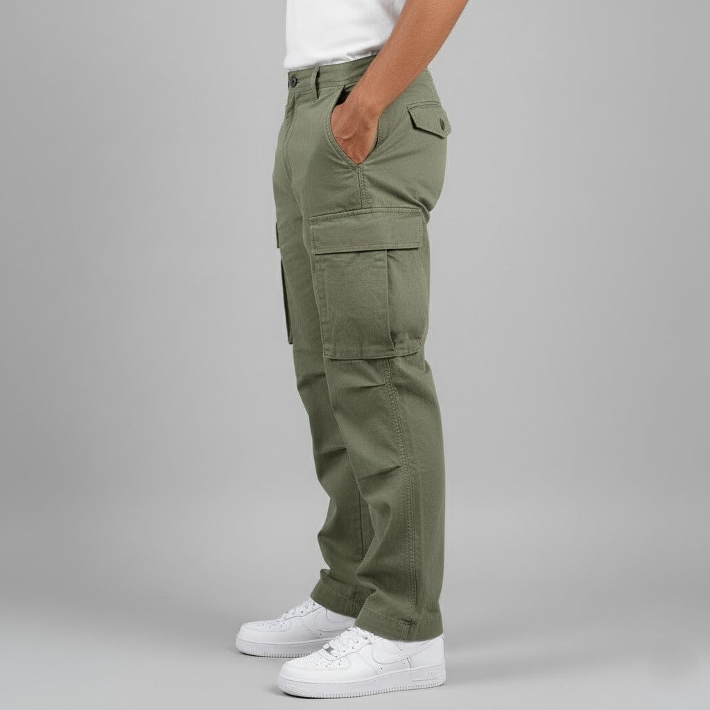 Benjamin | Relaxed Fit Cargo Pants - Black Cotton Streetwear
