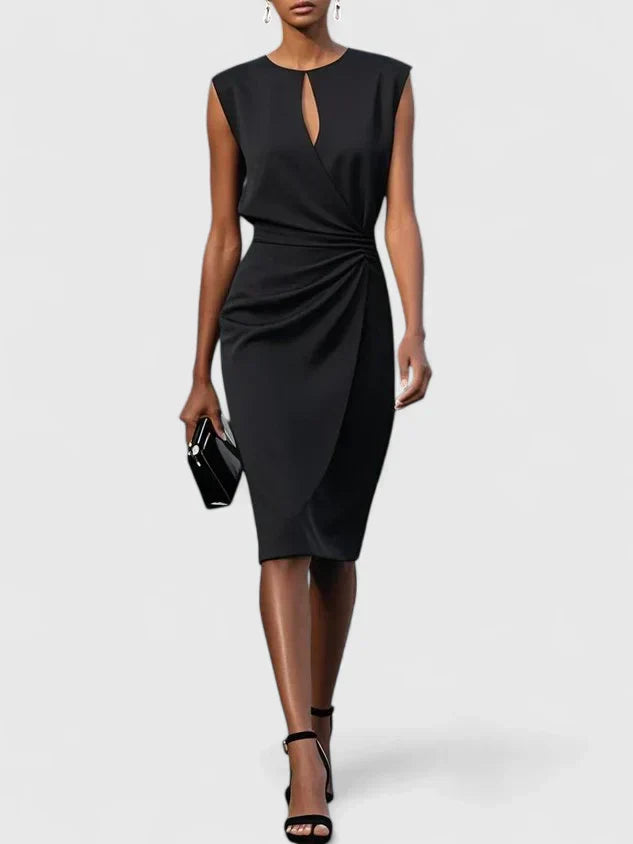Lisandrah | Sophisticated Dress - Black Silk