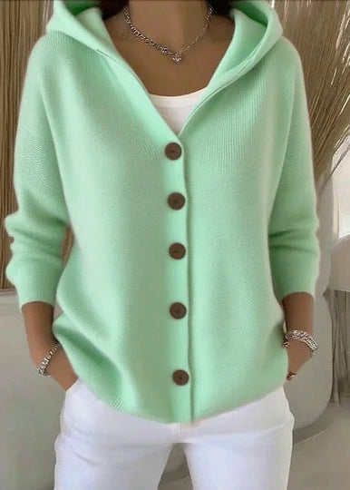 Zoey | Elegant Cardigan - Cashmere Blend - Light Grey