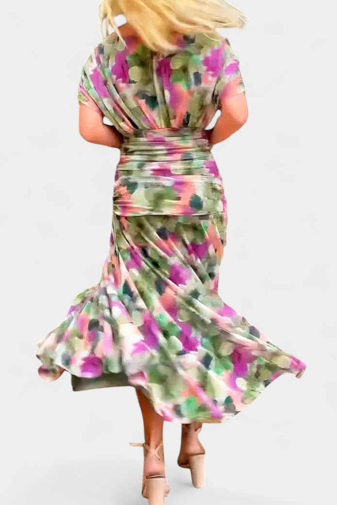 Lowenna | Elegant Dress - Black Silk Midi