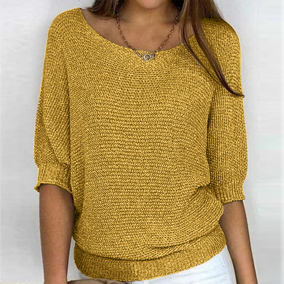 Elise | Elegant Sweater - Cream Wool