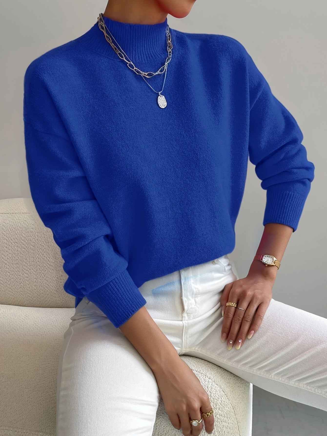 Faith | Women’s Spring Comfortable Mock Neck Sweater