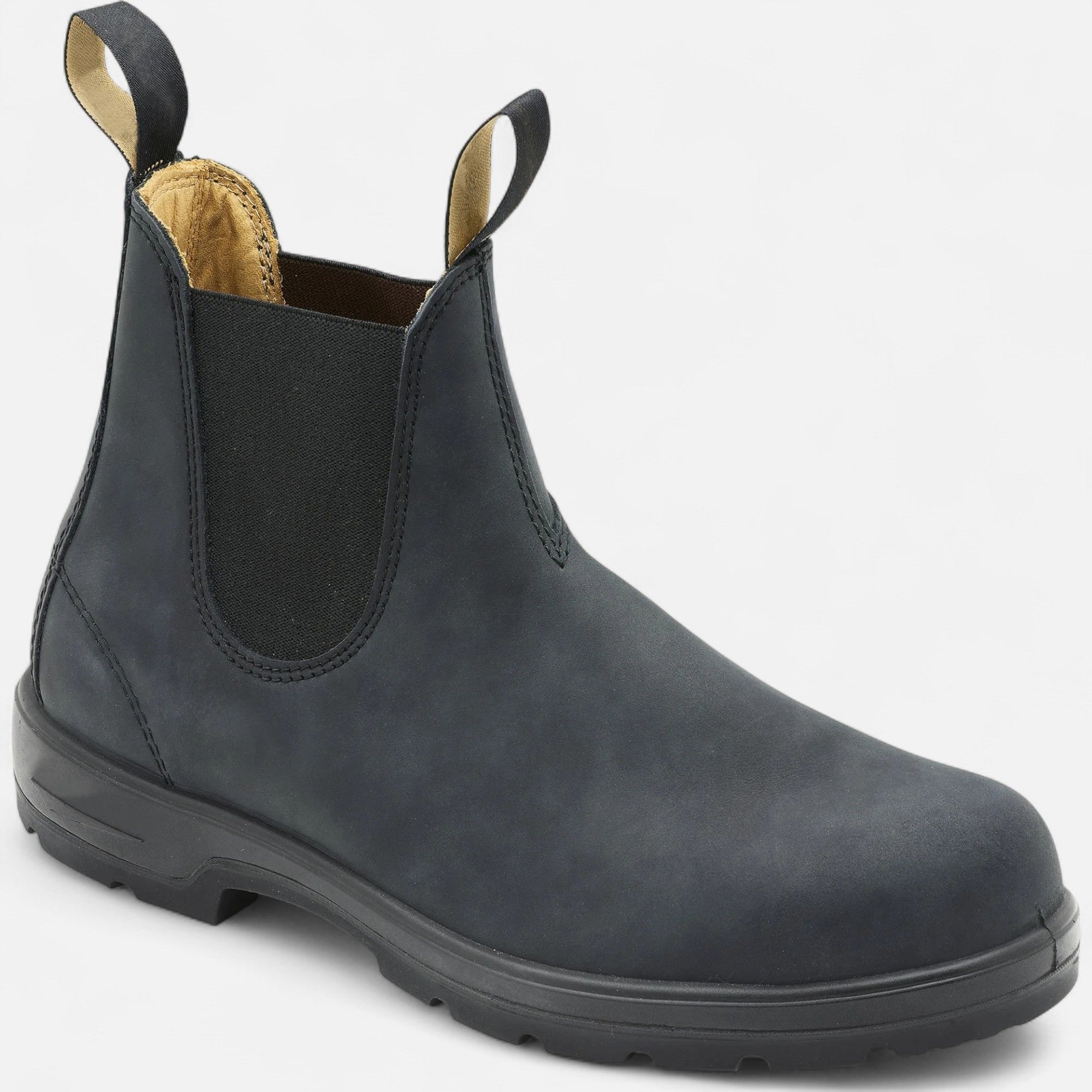 Oliver | Men's Chelsea Boots Leather Slip On Black Classic