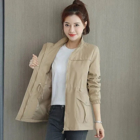Catherine | Lightweight Waterproof Trench Coat - Beige