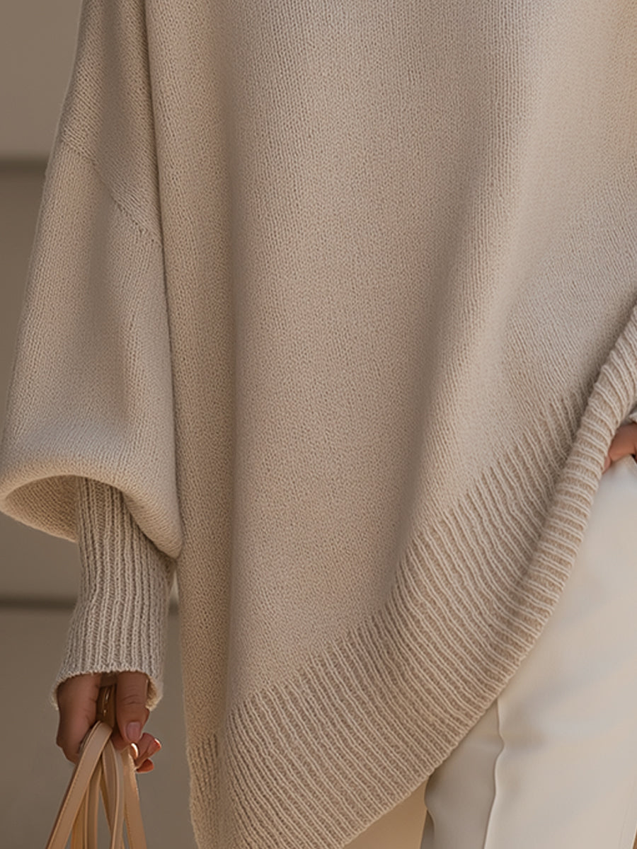 Mandy | Oversized Poncho - Elegant Knit