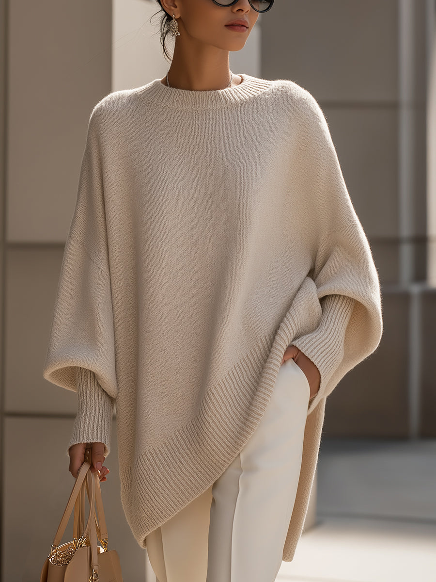 Mandy | Oversized Poncho - Elegant Knit