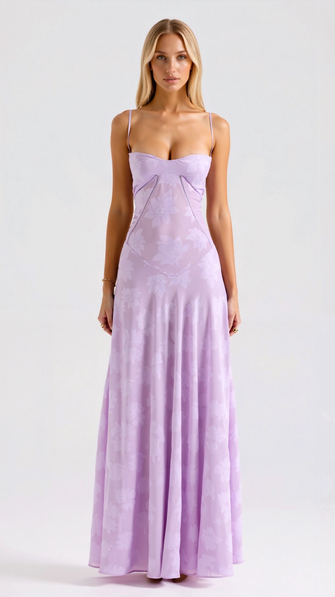 Claire | Slip Maxi Dress - Floral Print Cotton