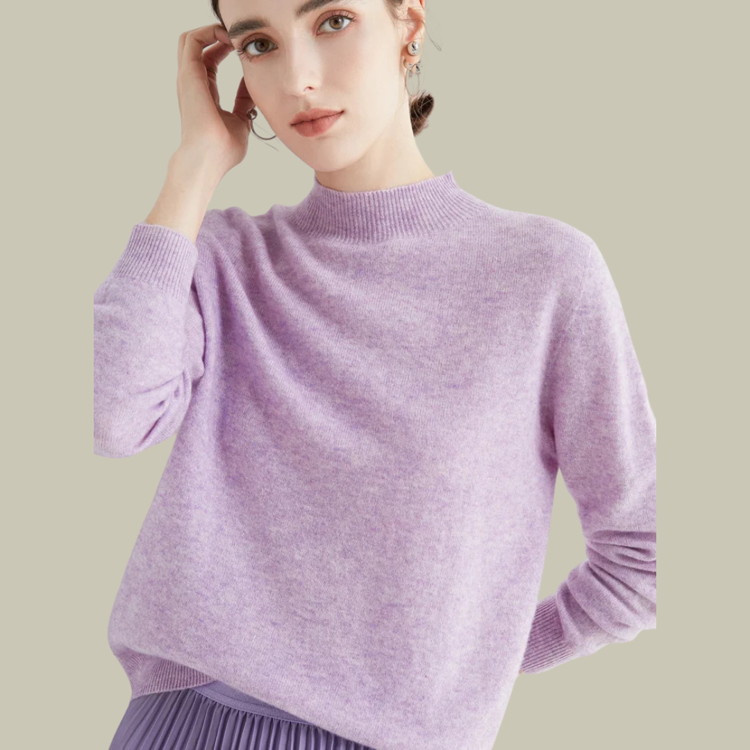Paige | Women’s Classic Wool Blend Mock Neck Sweater