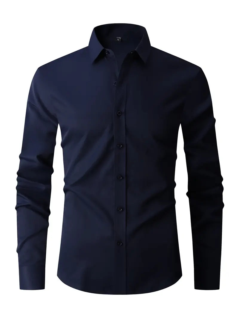 Oliver | Slim Fit Shirt - Blue Cotton