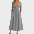Ida | Midi Dress - Silk Blend - Navy
