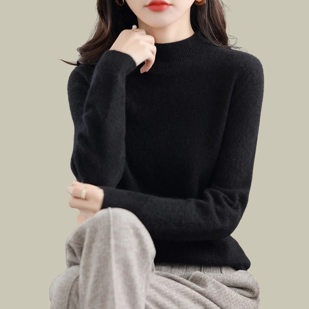 Paige | Women’s Classic Wool Blend Mock Neck Sweater