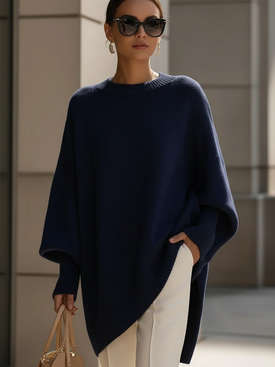 Mandy | Oversized Poncho - Elegant Knit