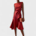 Darlene | Midi Dress - Black Silk
