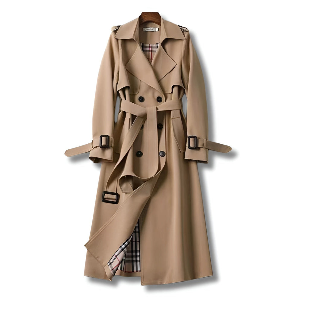 Amira | Classic Trench Coat with Belt - Winter - Beige