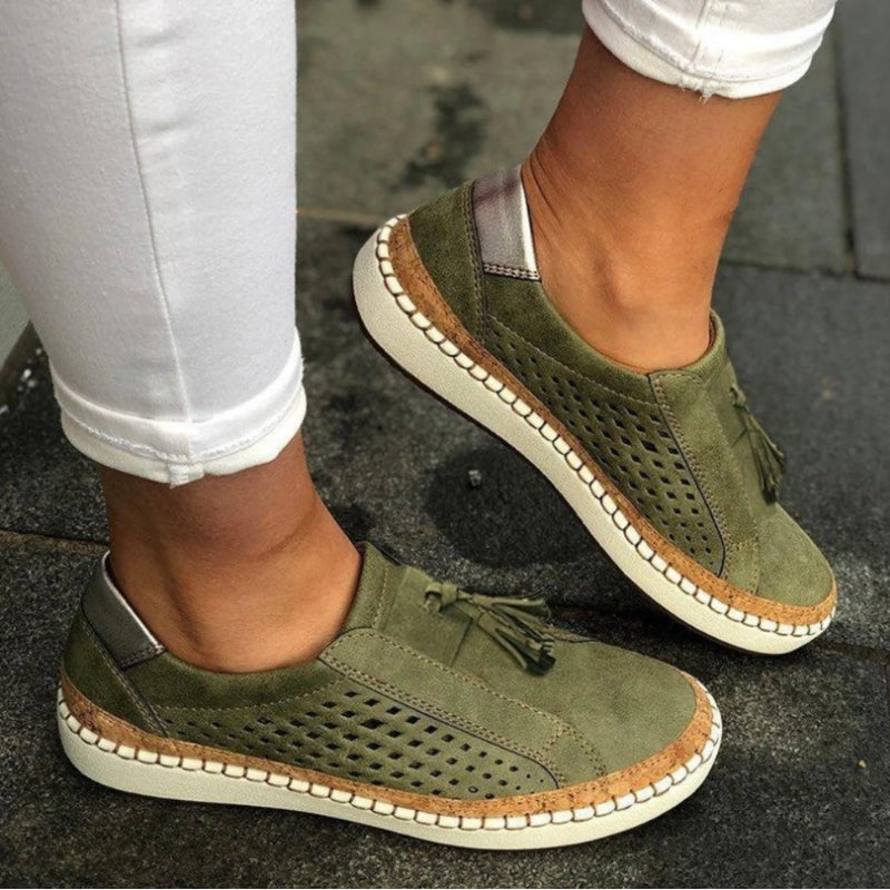 Arden | Slip-On Shoes - Orthoflex Black Leather