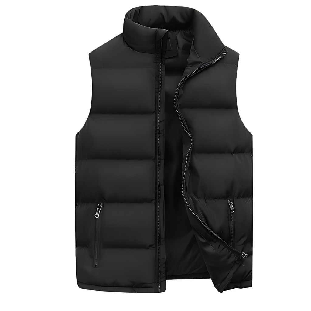 Quentin | Men's Winter Puffer Vest - Layered Style, Dark Blue