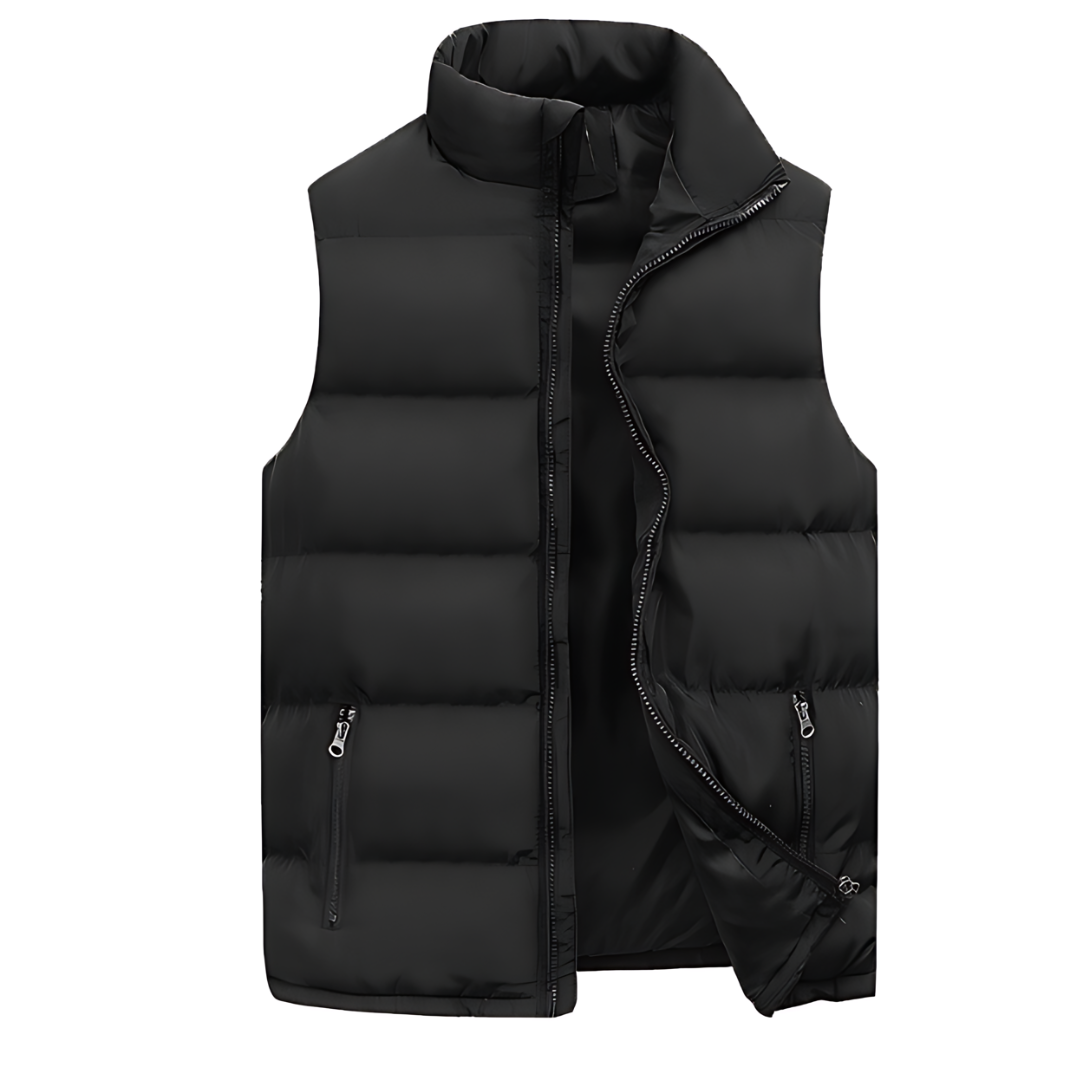 Quentin | Men's Winter Puffer Vest - Layered Style, Dark Blue