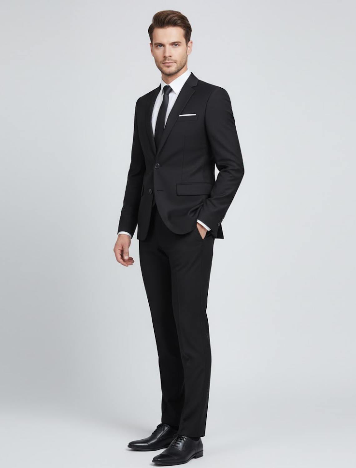 Tristan | Slim Fit Suit - Navy Wool