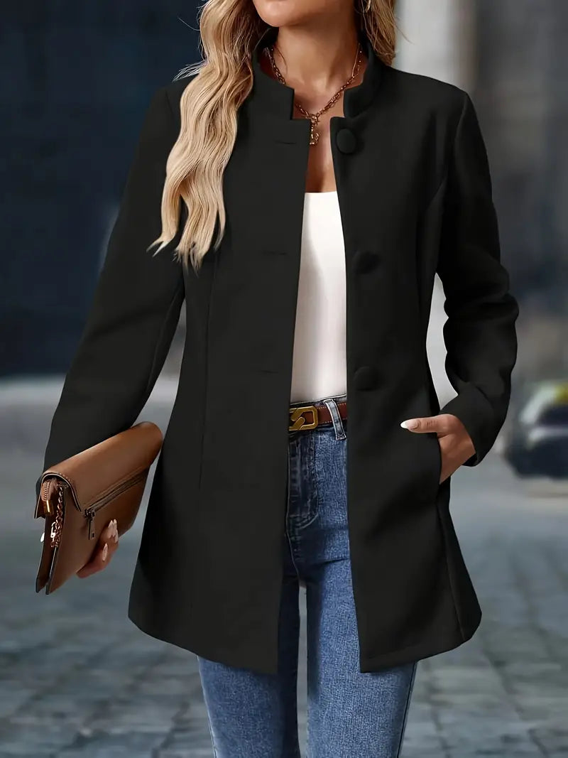 Ashley | Women’s Long Button-Up Autumn Coat