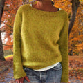 Julie | Relaxed Fit Knit Sweater - Light Grey